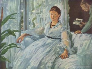 Artist Edouard Manet's Work - Reading Mme Manet and Leon