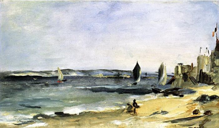 Edouard Manet Oil Painting - Seascape at Arcachon