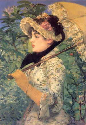 Artist Edouard Manet's Work - Spring Study of Jeanne Demarsy
