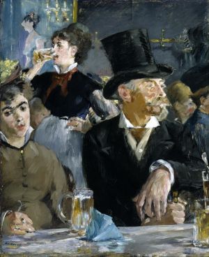 Artist Edouard Manet's Work - The Café-Concert (At the Café or The Bock Drinkers)