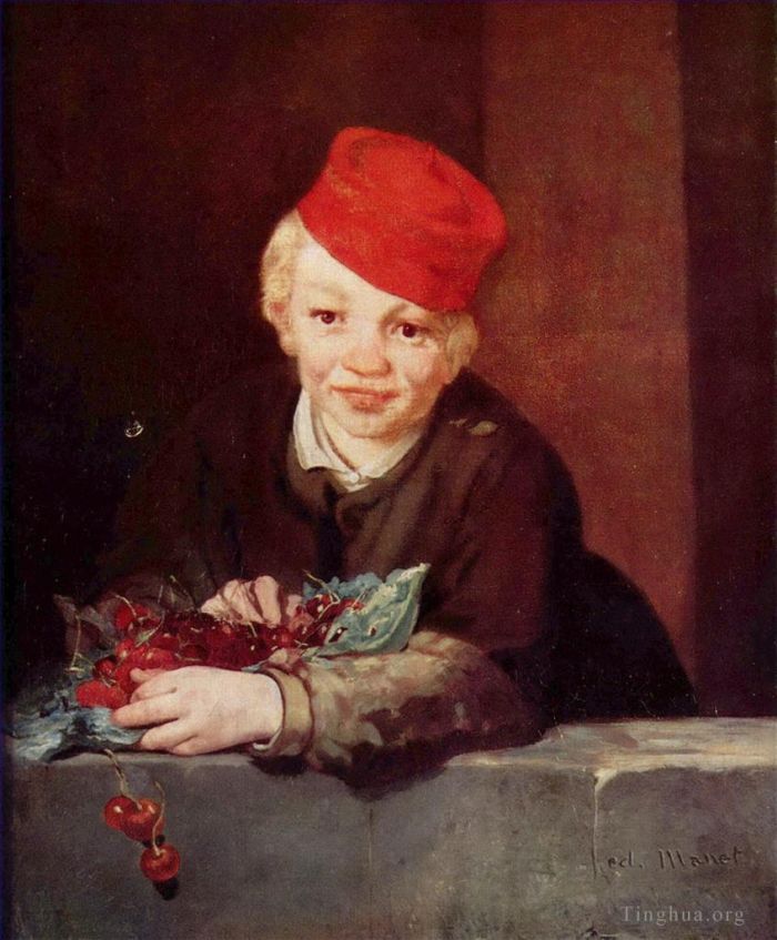 Edouard Manet Oil Painting - The Boy with Cherries