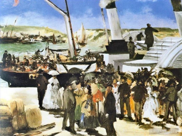 Edouard Manet Oil Painting - The Departure Of The Folkestone Boat