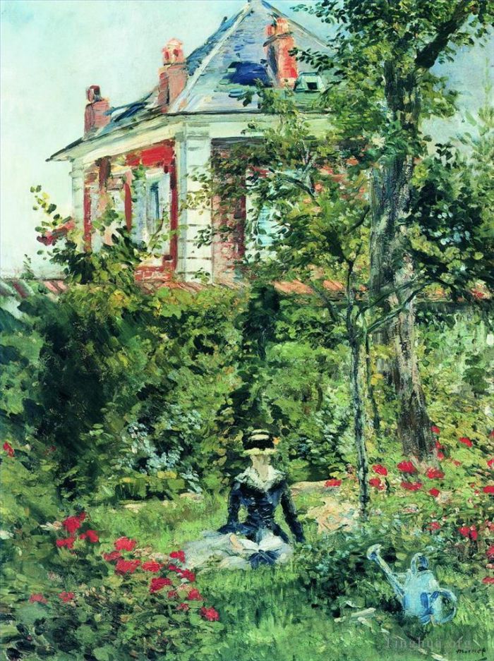 Edouard Manet Oil Painting - The Garden at Bellevue