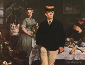 Artist Edouard Manet's Work - The Luncheon in the Studio