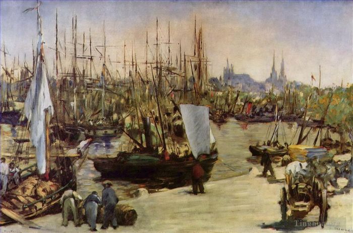 Edouard Manet Oil Painting - The Port of Bordeaux