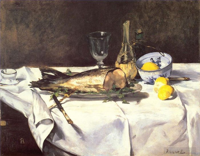 Edouard Manet Oil Painting - The salmon