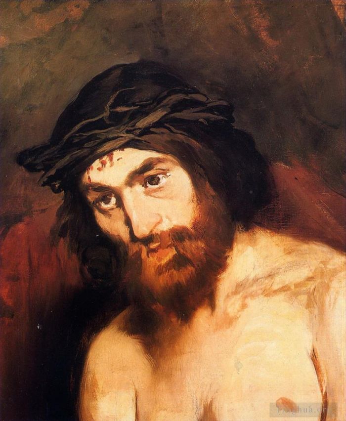 Edouard Manet Oil Painting - The head of Christ