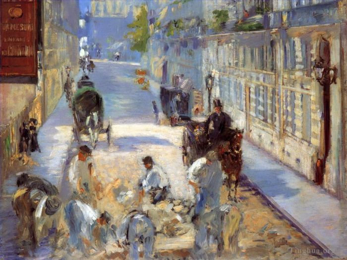 Edouard Manet Oil Painting - The road menders Rue de Berne