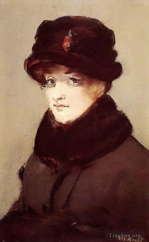 Artist Edouard Manet's Work - Woman in furs
