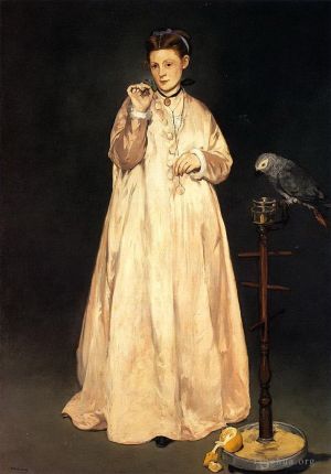 Artist Edouard Manet's Work - Woman with a Parrot