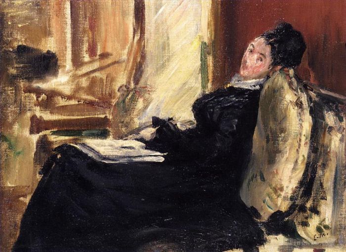 Edouard Manet Oil Painting - Young woman with a book