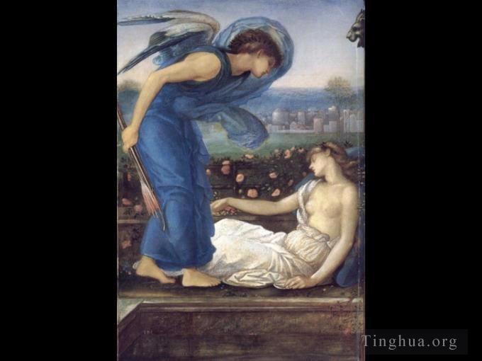 Edward Burne-Jones Oil Painting - Cupid Finding Psyche