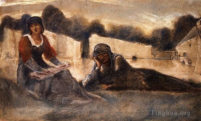 Edward Burne-Jones Oil Painting - Le Chant D Amour