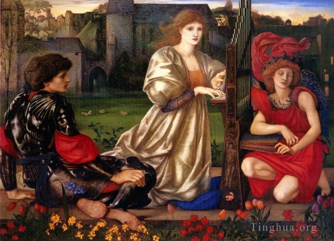 Edward Burne-Jones Oil Painting - Le Chant dAmour Song of Love