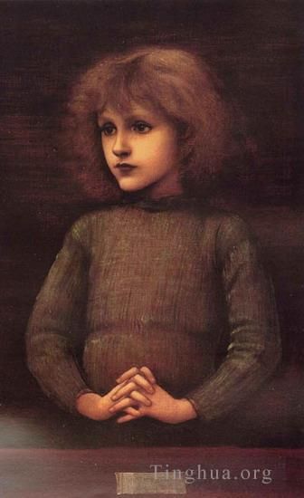 Edward Burne-Jones Oil Painting - Portrait of a Young Boy