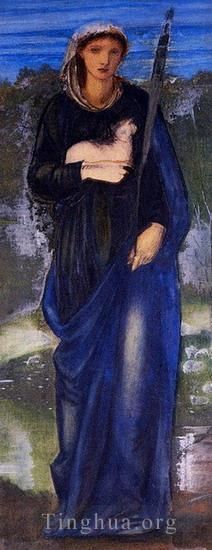 Edward Burne-Jones Oil Painting - St Agnes