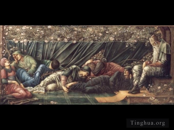 Edward Burne-Jones Oil Painting - The Briar Rose The Council Chamber