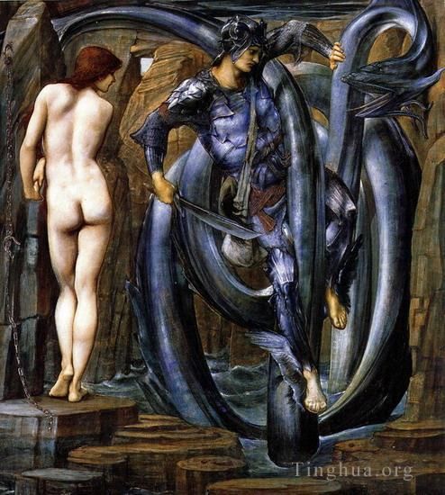 Edward Burne-Jones Oil Painting - The Perseus Series The Doom Fulfilled 188485