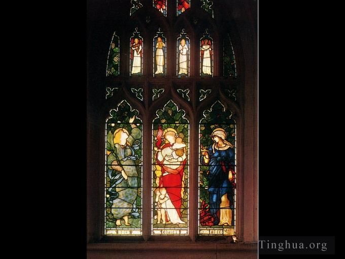 Edward Burne-Jones Various Paintings - Christ Church Oxford Faith Hope and Charity