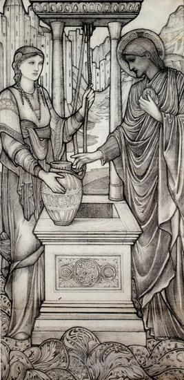 Edward Burne-Jones Various Paintings - Chrsit And The Well