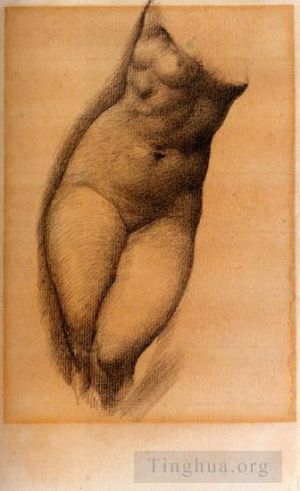 Artist Edward Burne-Jones's Work - Study For The Figure Of Phyllis In The Tree Of Forgiveness