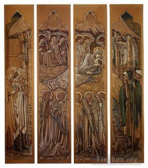 Artist Edward Burne-Jones's Work - The Nativity Cartoons For Stained Glass At St Davids Church Hawarden