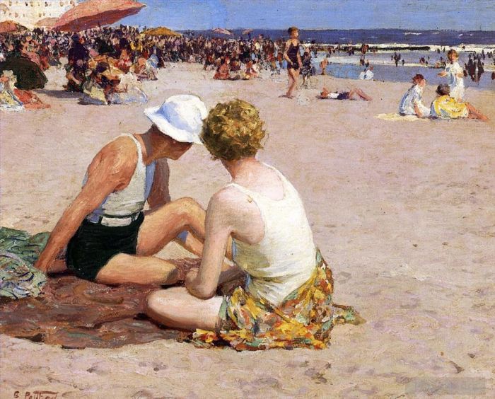 Edward Henry Potthast Oil Painting - A Summer Vacation