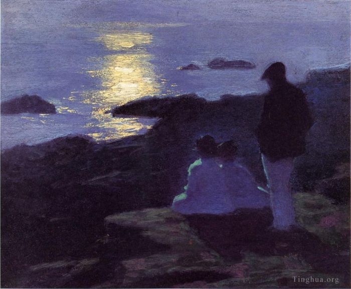 Edward Henry Potthast Oil Painting - A Summers Night