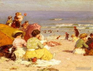 Artist Edward Henry Potthast's Work - Beach Scene 2