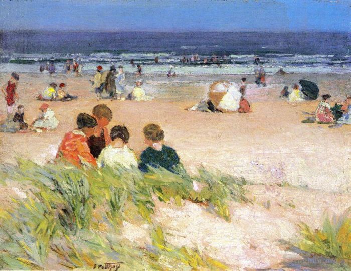 Edward Henry Potthast Oil Painting - By the Shore