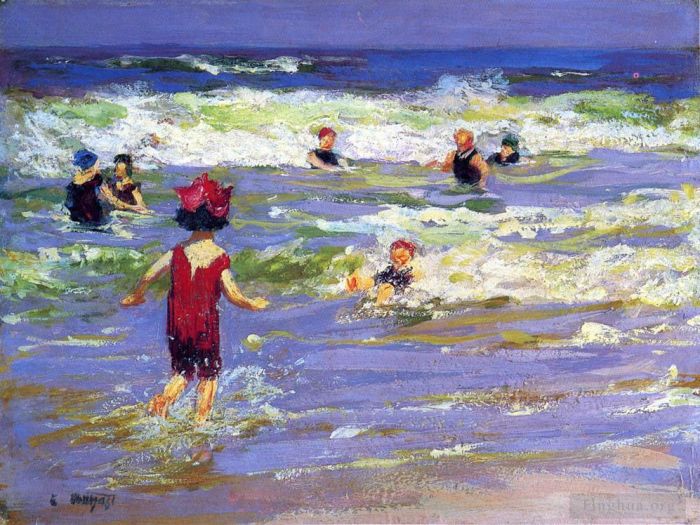 Edward Henry Potthast Oil Painting - Little Sea Bather