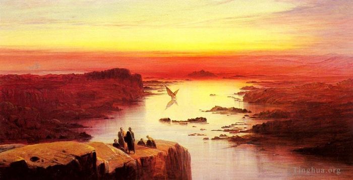 Edward Lear Oil Painting - A View Of The Nile Above Aswan