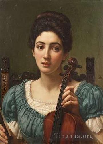 Edward Poynter Oil Painting - John Sir The Violinist 1891