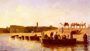 Artist Edwin Lord Weeks's Work - At The River Crossing