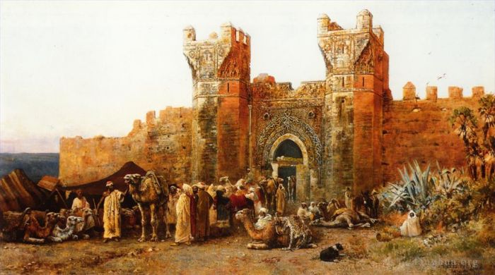 Edwin Lord Weeks Oil Painting - Gate of Shehal Morocco