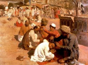 Artist Edwin Lord Weeks's Work - Indian Barbers Saharanpore