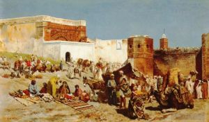 Artist Edwin Lord Weeks's Work - Open Market Morocco