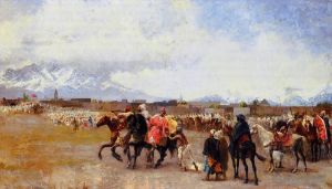 Artist Edwin Lord Weeks's Work - Powder Play City of Morocco outside the Walls