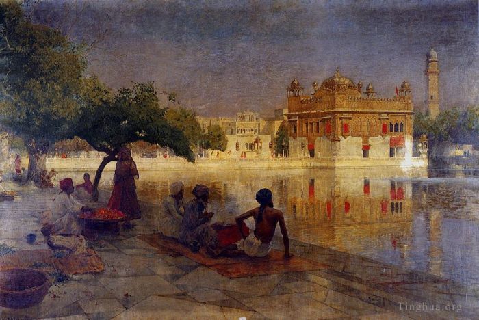 Edwin Lord Weeks Oil Painting - The Golden Temple Amritsar