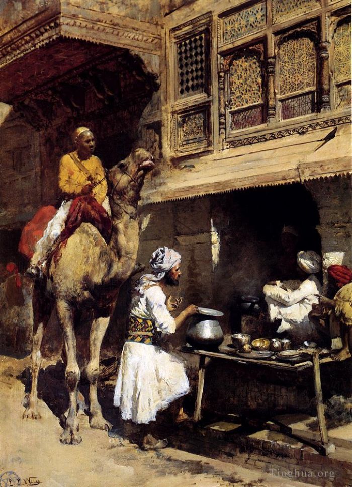Edwin Lord Weeks Oil Painting - The Metalsmiths Shop