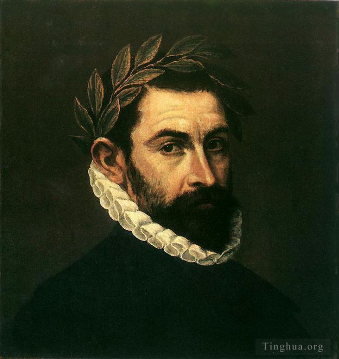 El Greco Oil Painting - Poet Ercilla y Zuniga 1590
