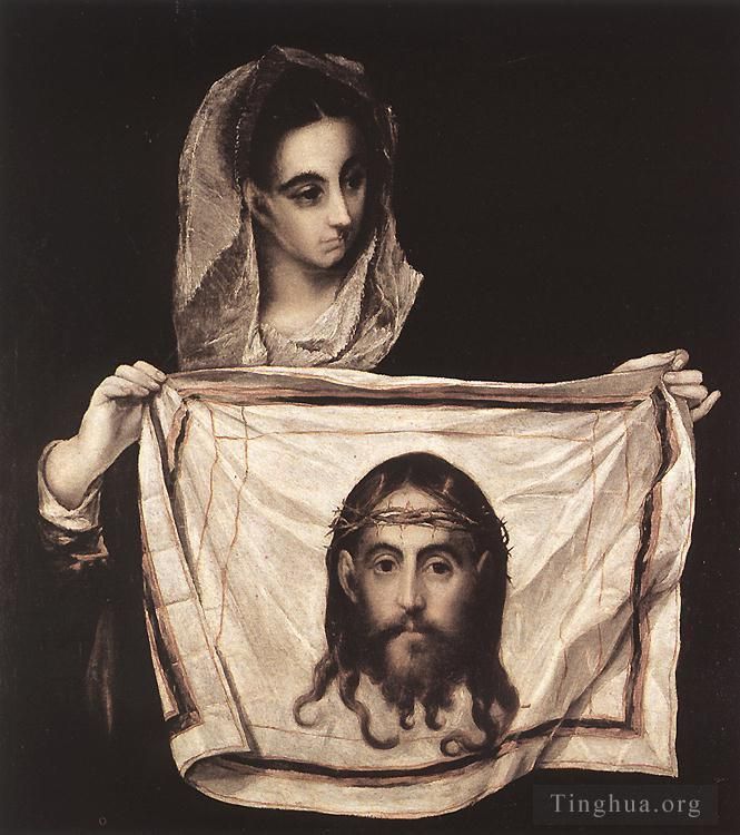 El Greco Oil Painting - St Veronica with the Sudary 1579