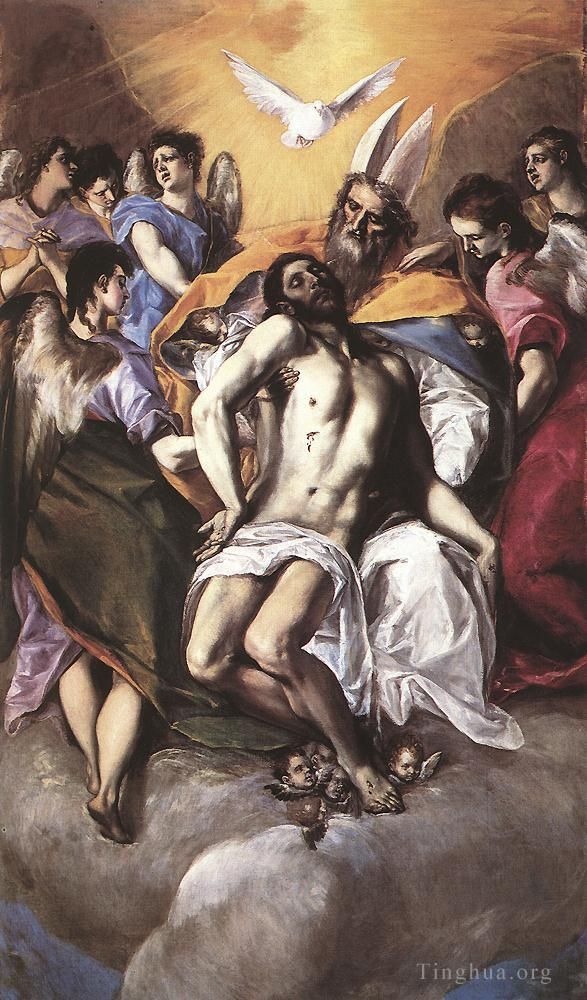 El Greco Oil Painting - The Holy Trinity 1577