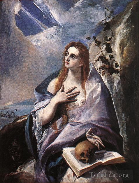 El Greco Oil Painting - The Magdalene 1576