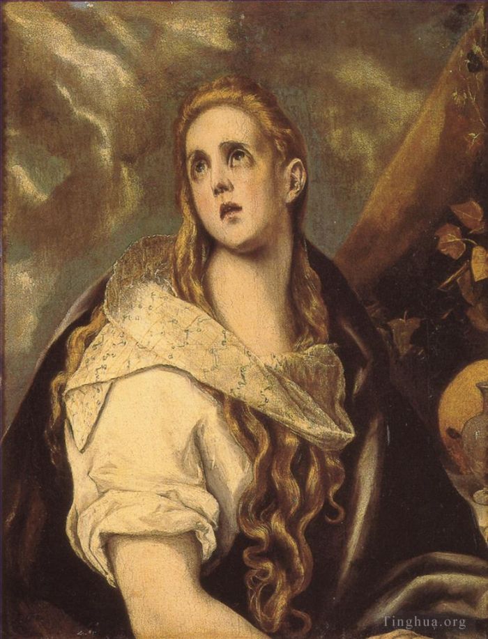 El Greco Oil Painting - The Penitent Magdalen