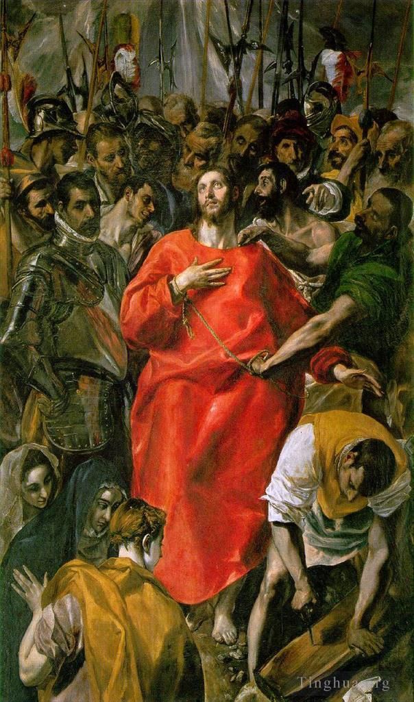 El Greco Oil Painting - The Spoliation 1577