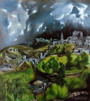 Artist El Greco's Work - View of Toledo