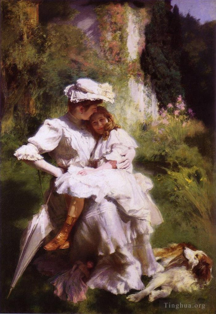 Emile Friant Oil Painting - Tendresse Maternelle 1906