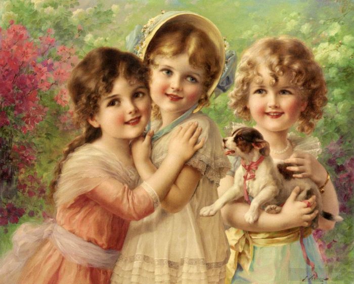 Emile Vernon Oil Painting - Best Of Friends
