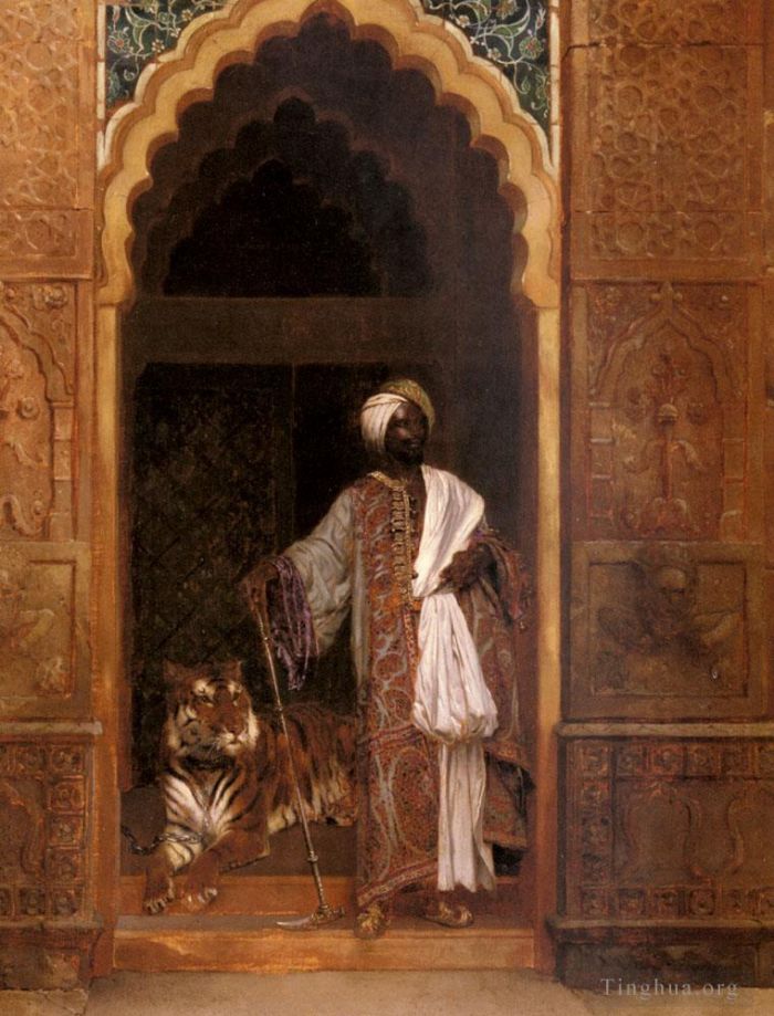 Rudolf Ernst Oil Painting - The Palace Guard
